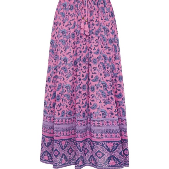 Spell & The Gypsy Collective Journey Midi Skirt in Mulberry, Size Medium - Picture 3 of 8
